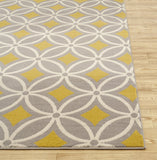 Trellis Chain Gray/Grey Yellow Area Rugs