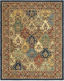 Heritage Collection Handmade Traditional Oriental Premium Wool Area Rug Multi / Burgundy