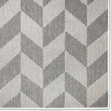 Geometric Black Grey Indoor/Outdoor Area Rug - UV/Weather Resistant