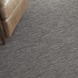 Flat-Weave Indoor/Outdoor Charcoal Soft Area Rug