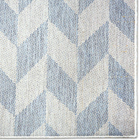 Geometric Blue Grey Indoor/Outdoor Area Rug - UV/Weather Resistant