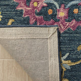 Hand-Hooked Boho Premium Wool Soft Area Rug Blue / Multi