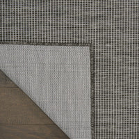 Flat-Weave Indoor/Outdoor Charcoal Soft Area Rug