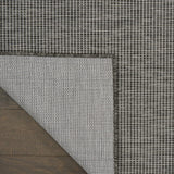 Flat-Weave Indoor/Outdoor Charcoal Soft Area Rug