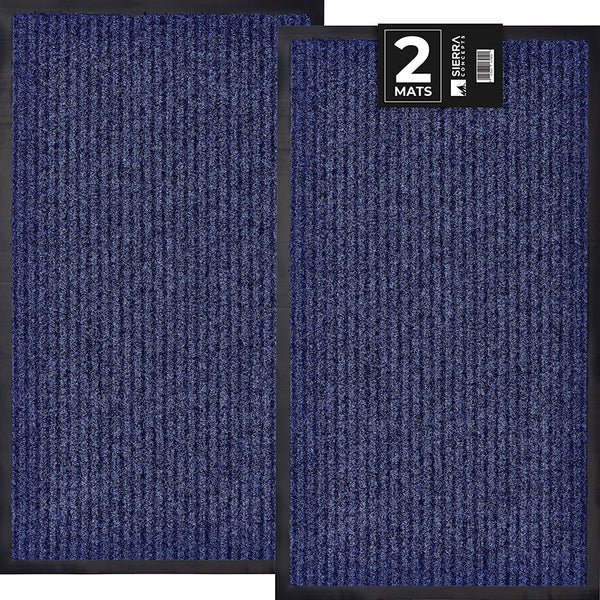 Concepts 2-Pack Striped Door Floor Mat - Indoor Outdoor Rug Entryway W –  Ashley Area Rugs