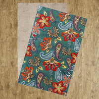 Home Whinstone Paisley Floral Soft Area Rug, Dark Teal Multi