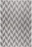 Geometric Black Grey Indoor/Outdoor Area Rug - UV/Weather Resistant