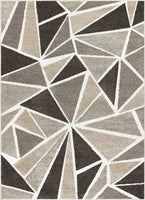 Modern Geometric Gray Ivory Area Rugs