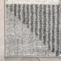 Lisbon Lujo Mid-Century Modern Geometric Grey Area rug