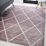 JONATHAN Y Minimalist Diamond Trellis soft Area Rug Bedroom Kitchen Multi/White