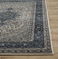 Traditional Blue Medallion Area Rug