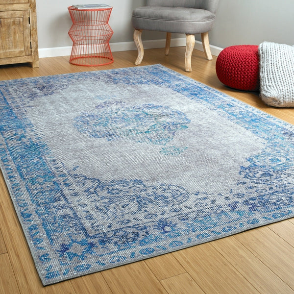 Ballard Indoor/Outdoor Vintage Printed Replica Soft Area Rug