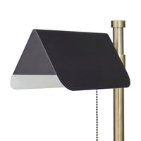 Black Metal Contemporary Table Lamp - 10 x 6 x 20