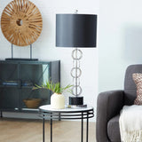 Black Polystone Contemporary Accent Lamp 30 x 13 x 13