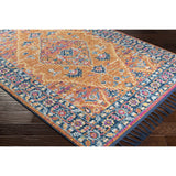 Tassel Orange Cream Multi-color Area Rugs