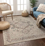 Beige Vintage Oriental Medallion Soft Area Rug