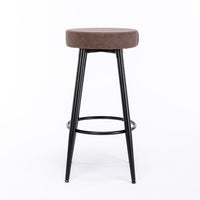 CTEX Set of 2 Metal Bar Stools, Industrial Round Barstool, 28 Inch for Counter Pub Height