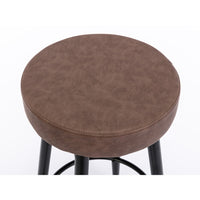 CTEX Set of 2 Metal Bar Stools, Industrial Round Barstool, 28 Inch for Counter Pub Height