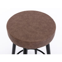 CTEX Set of 2 Metal Bar Stools, Industrial Round Barstool, 28 Inch for Counter Pub Height