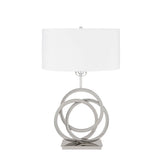 Finesse Decor Circles in Origami Chrome and Crystal 3-setting Table Lamp