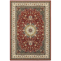 Stora Red/Ivory Classic Medallion Soft Area Rug