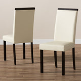 Contemporary Cream Dining Chair 2-Piece Set by Baxton Studio