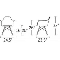 Woolen Fabric Dining Armchair with Wood Eiffel Legs