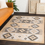 Southwestern Aztec Black Soft Area Rug