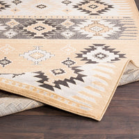 Southwestern Aztec Black Soft Area Rug