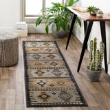 Southwestern Aztec Black Soft Area Rug