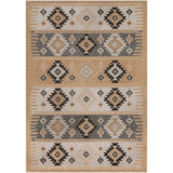 Southwestern Aztec Black Soft Area Rug