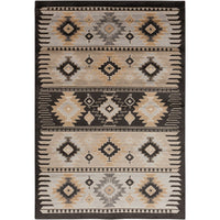 Southwestern Aztec Black Soft Area Rug