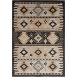 Southwestern Aztec Black Soft Area Rug