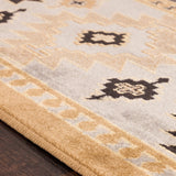 Southwestern Aztec Black Soft Area Rug