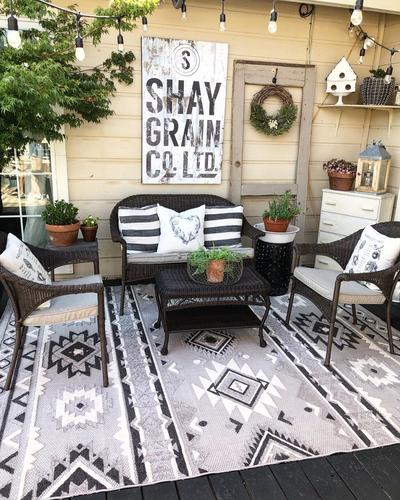 Mamba Grey Modern Indoor Outdoor Rug