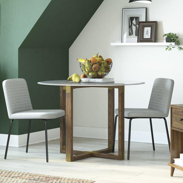 Corey Dining Chair, Set of 2, Gray Linen