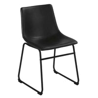 Cortesi Home Casablanca Dining Chair in Faux Leather (Set of 2)