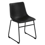Cortesi Home Casablanca Dining Chair in Faux Leather (Set of 2)
