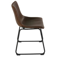 Cortesi Home Casablanca Dining Chair in Faux Leather (Set of 2)