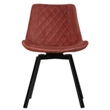 Cortesi Home Milani Swivel Dining Chairs in Blush Pink Velvet, Set of 2