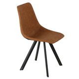 Cortesi Home Sahara Dining Chairs in Yellow Faux Leather, Set of 2