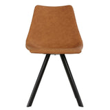 Cortesi Home Sahara Dining Chairs in Yellow Faux Leather, Set of 2