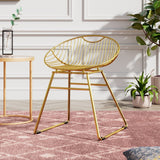 Corvus Somme Slat Back Gold Finish Dining Chair (set of 2)