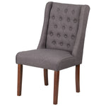 Delacora Traditional 22" Wide Button Tufted Shelter Side Accent Dining
