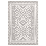 Southwestern Light Grey Indoor/ Outdoor Soft Rug