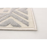 Southwestern Light Grey Indoor/ Outdoor Soft Rug