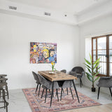 Red Machine Washable Bohemian & Eclectic Soft Rug