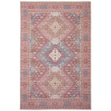Red Machine Washable Bohemian & Eclectic Soft Rug