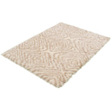 Agadir Ivory Tan Abstract Casual Soft Shag