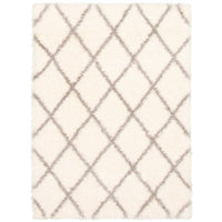 Ivory Diamond Casual Shag Area Rug